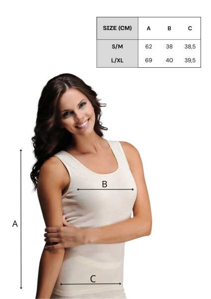 Damski Podkoszulek Termoaktywny z Wełny Merino - Biała.jpg