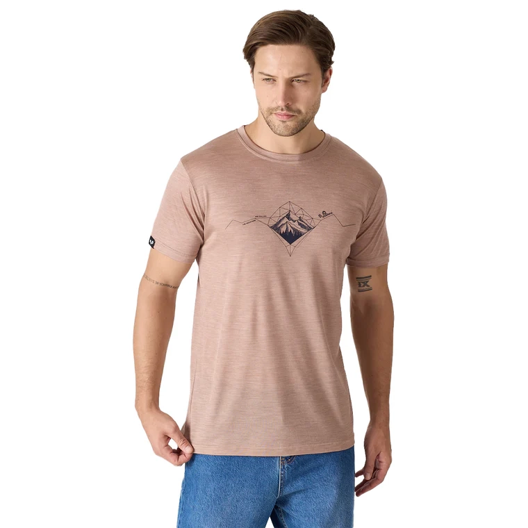 Terra  - T-shirt męski z Lyocellu i wełny merino – (135 g/m²)