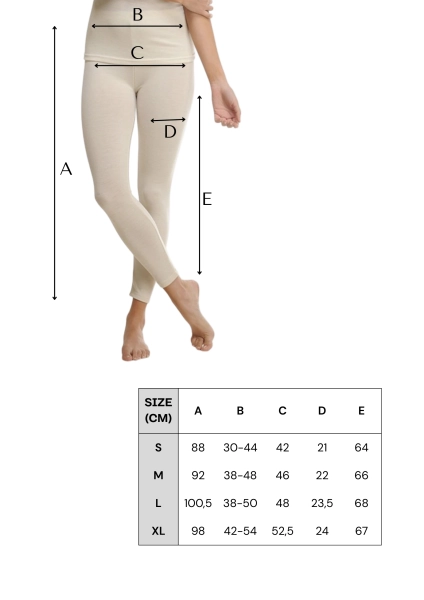 Damskie Getry z Wełny Merino ecru.png